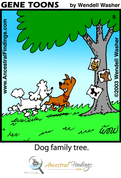 Dog Family Tree (Genetoons Cartoon #009)