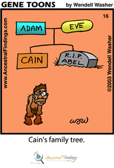 Cain's Family Tree (Genetoons Cartoon #16)