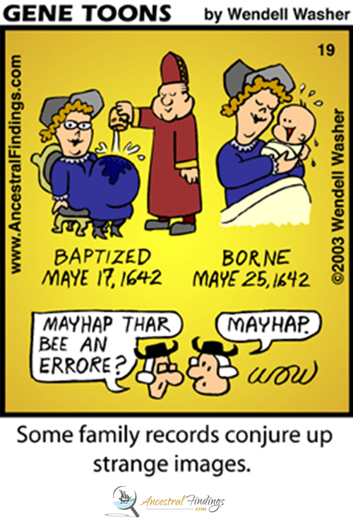 Some Family Records Conjure Up Strange Images (Genetoons Cartoon #19)