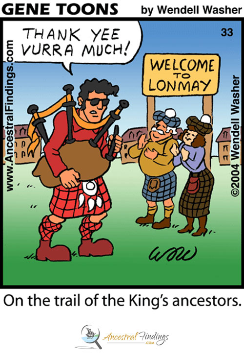 On the trail of the King's ancestors- (Genetoons #033)