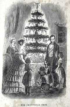 The Queen's Christmas tree at Windsor Castle published in The Illustrated London News, 1848