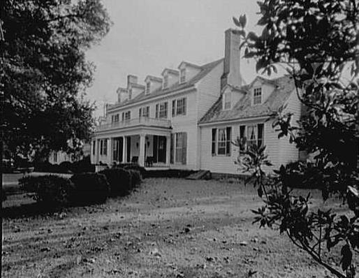 John Tyler, Sherwood Forest, residence in Virginia. Exterior.