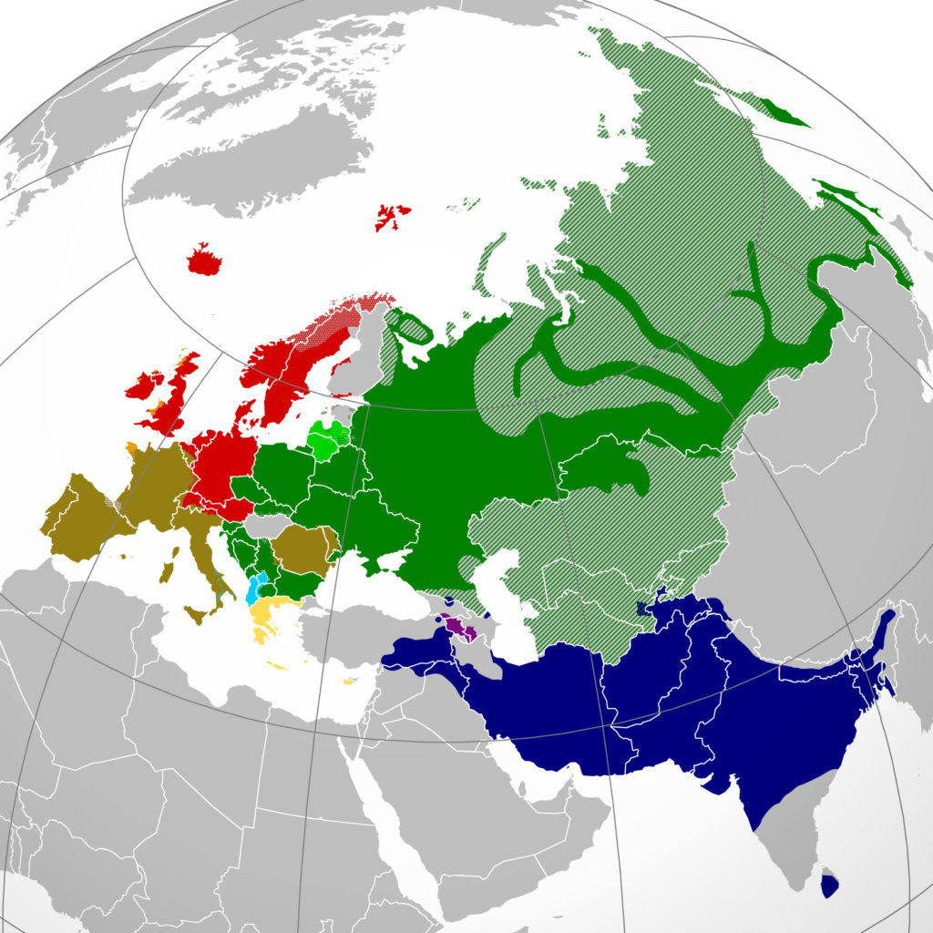 Indo-European Branches Map (Wikimedia)