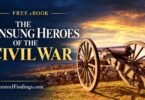 The Unsung Heroes of the Civil War free eBook, with a cannon at sunset