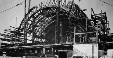 Structural framing of the dome during construction