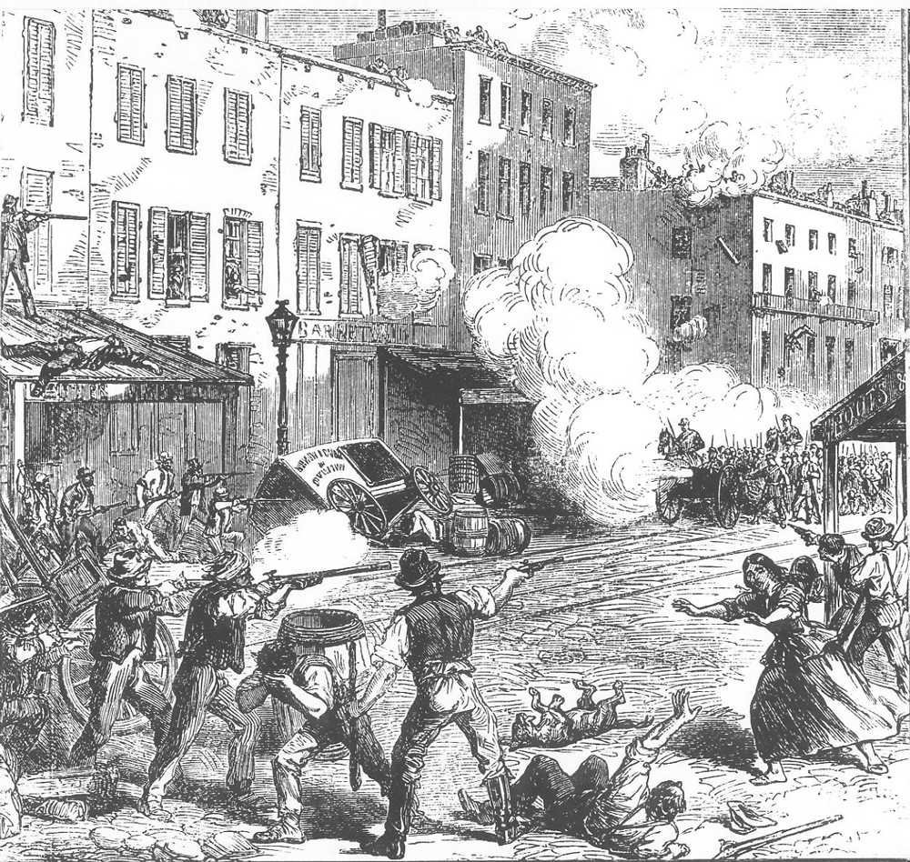 Depiction of the New York Draft Riots in 1863.
