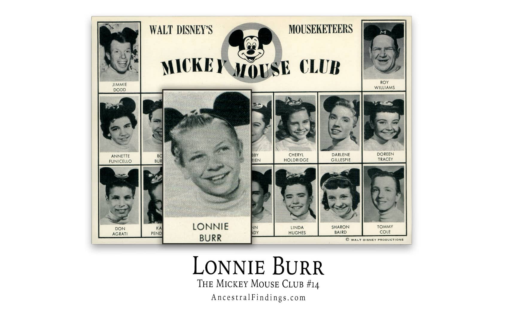 Lonnie Burr: The Mickey Mouse Club, Part 14 Ancestral Findings