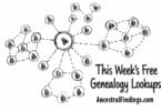 This Week's Free Genealogy Lookups