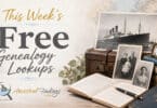 This Week's Free Genealogy Lookups