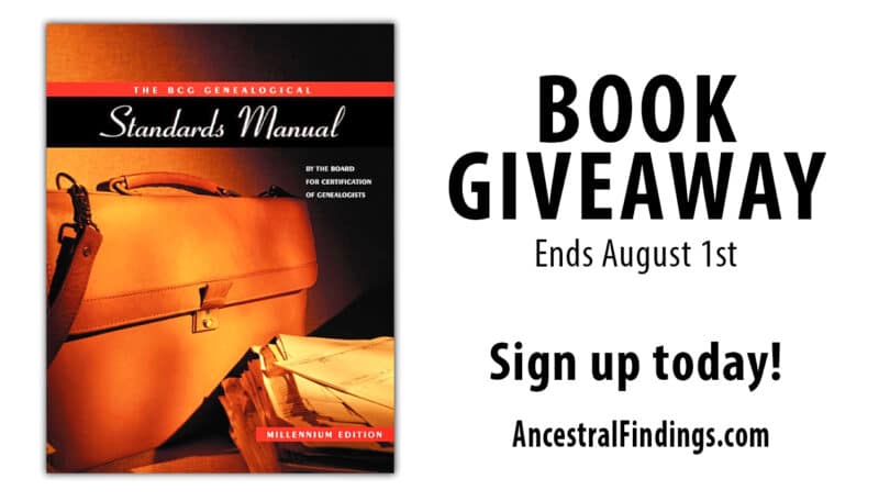 Win a Copy of The BCG Genealogical Standards Manual