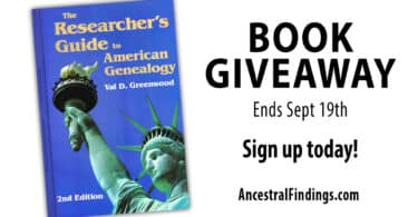 September Book Giveaway: The Researcher’s Guide to American Genealogy (2nd Edition)