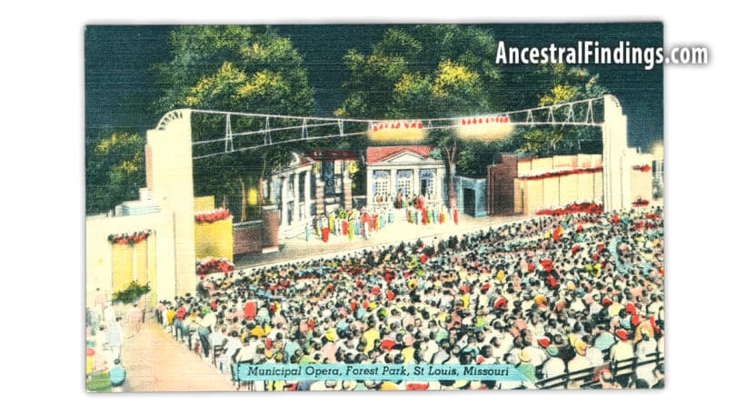 The Municipal Opera in Forest Park, St. Louis | Postcards from the Past