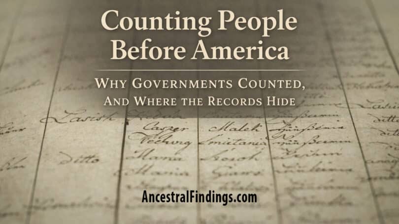 Counting People Before America, Why Governments Counted, And Where The Records Hide