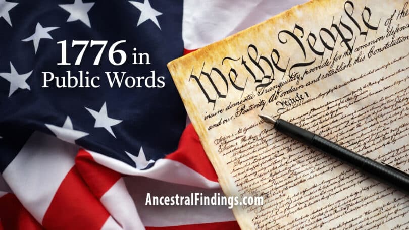 1776 in Public Words