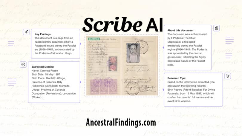 What MyHeritage Scribe AI Can Do for Your Genealogy Research