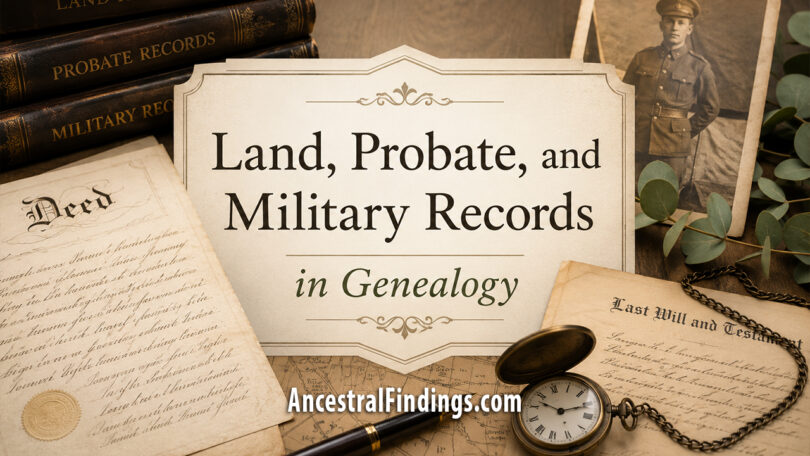 Land, Probate, and Military Records in Genealogy